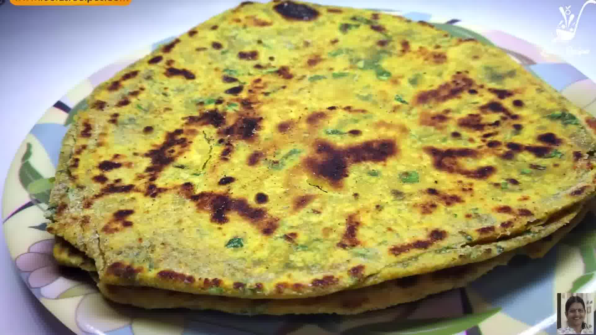 Image of palak Paratha Spinach Flatbread