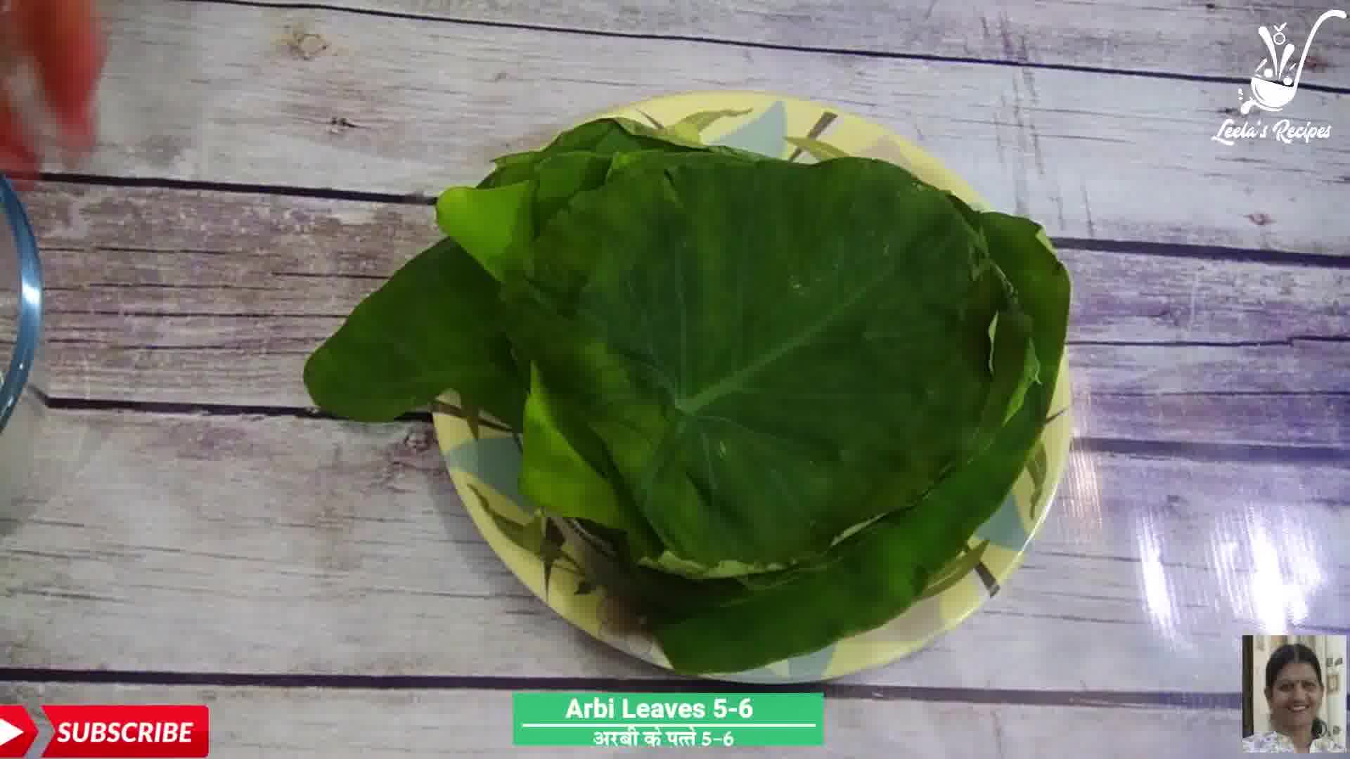 Gujarati Patra Colocasia Leaves Stir Fry Leela's Recipes