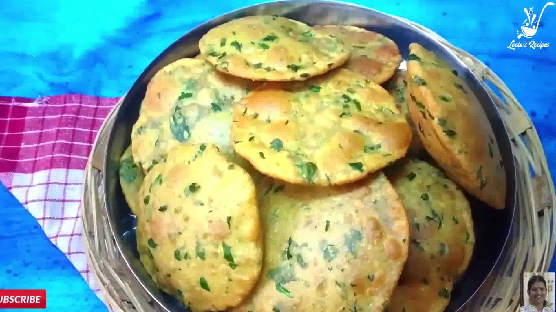 Palak Puri | Leela's Recipes